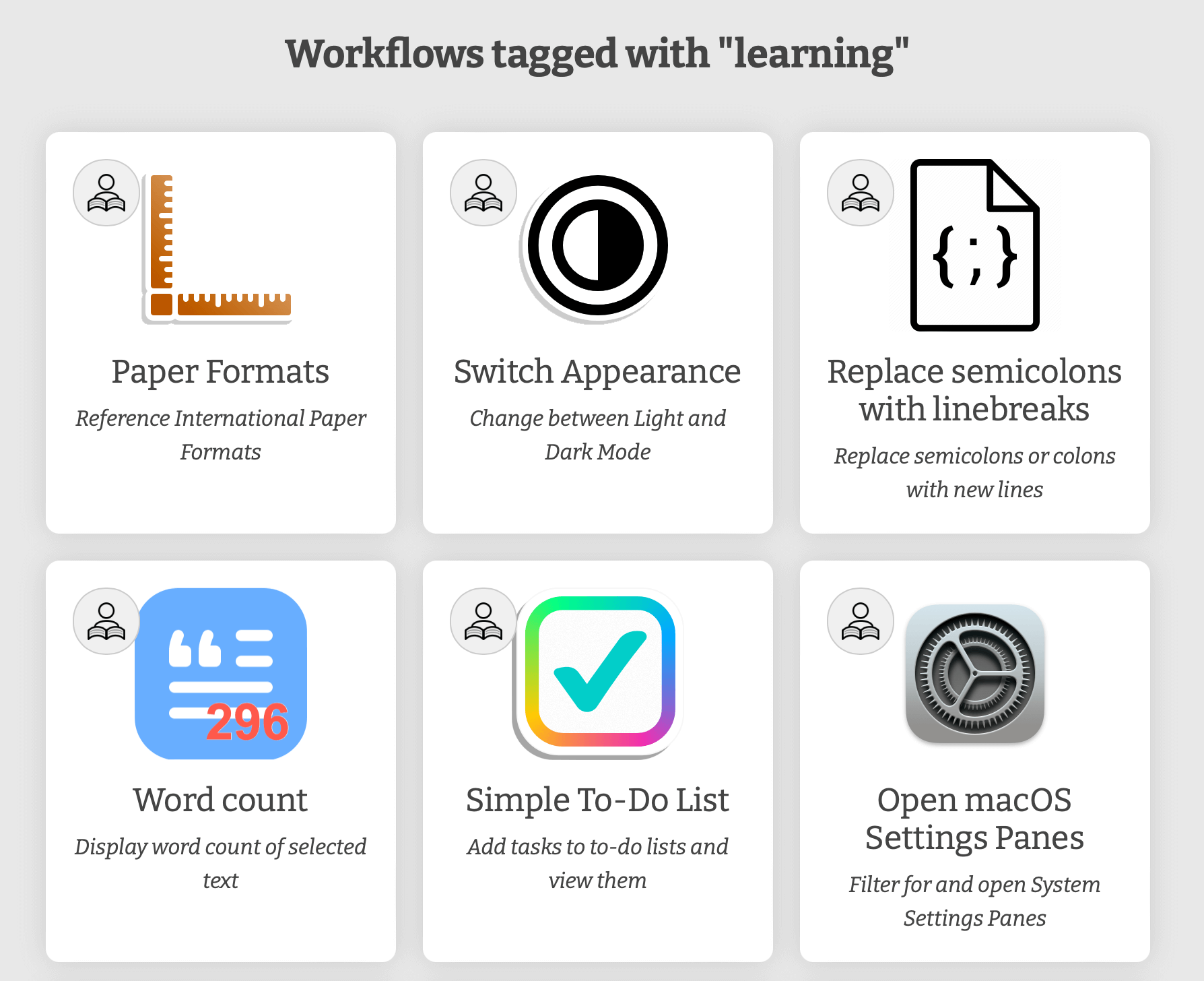 Learning Workflows