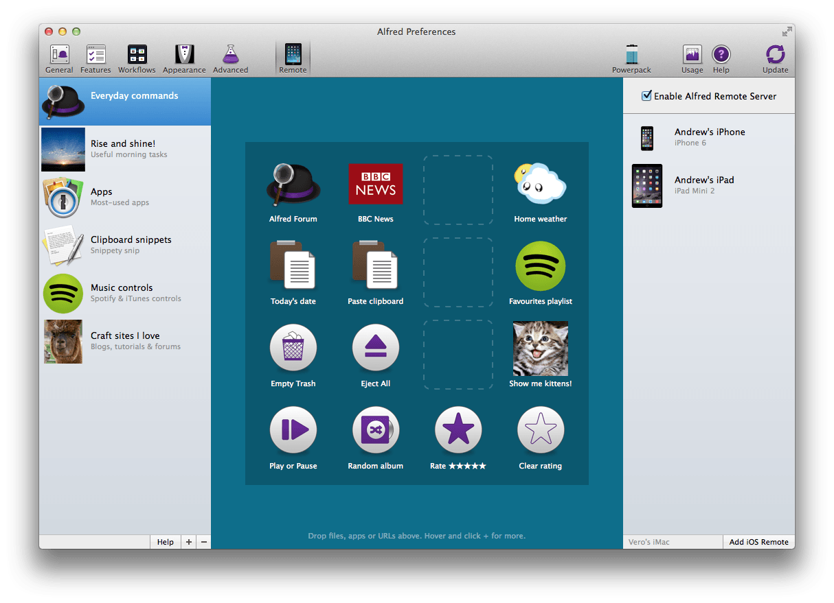 Alfred Remote - setup on Mac