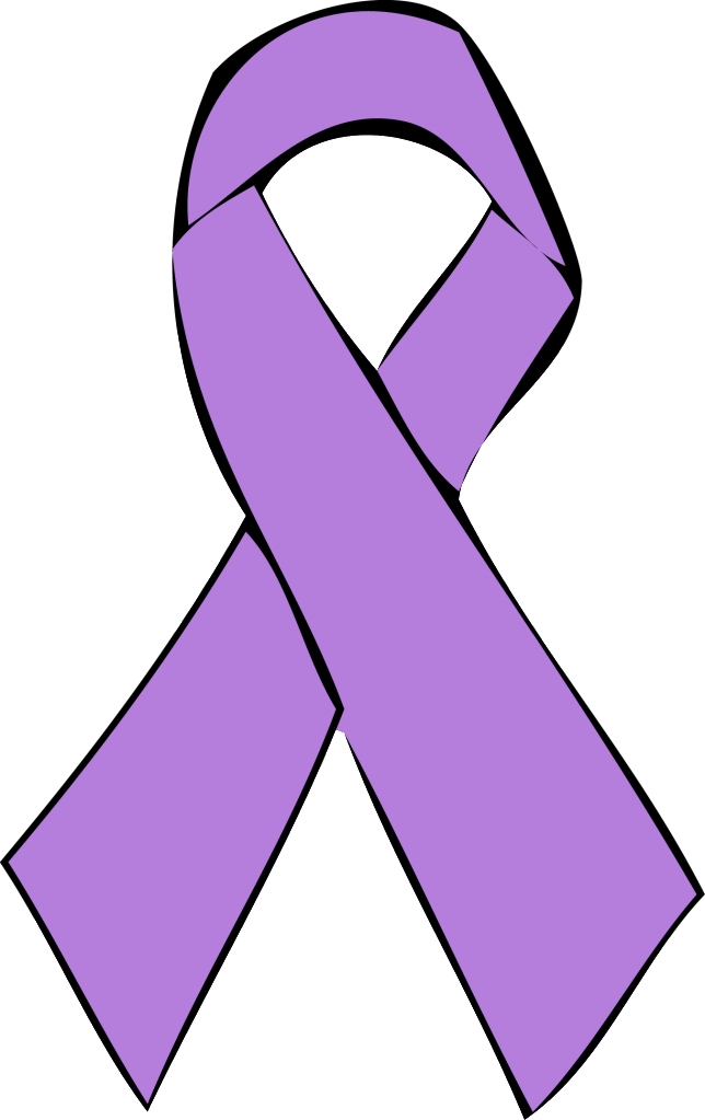 Lavender ribbon - cancer awareness