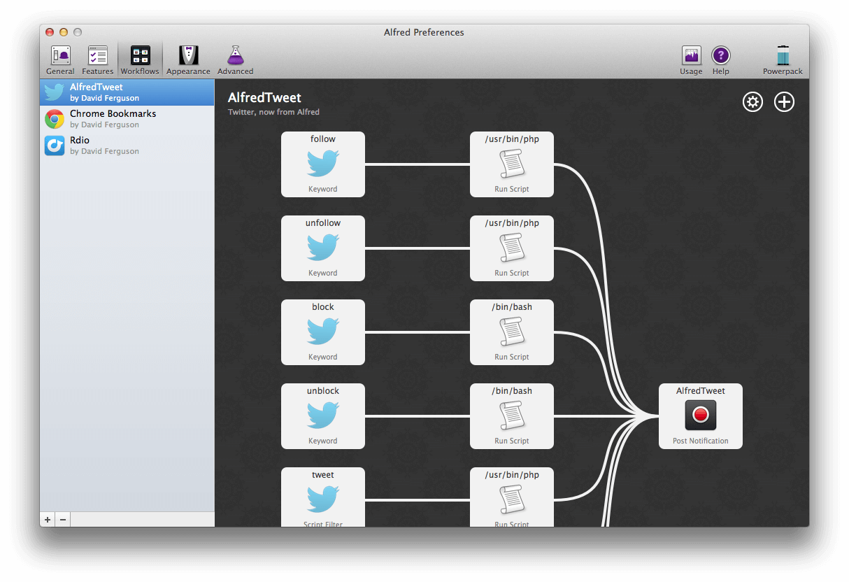 AlfredTweet Workflow in v2