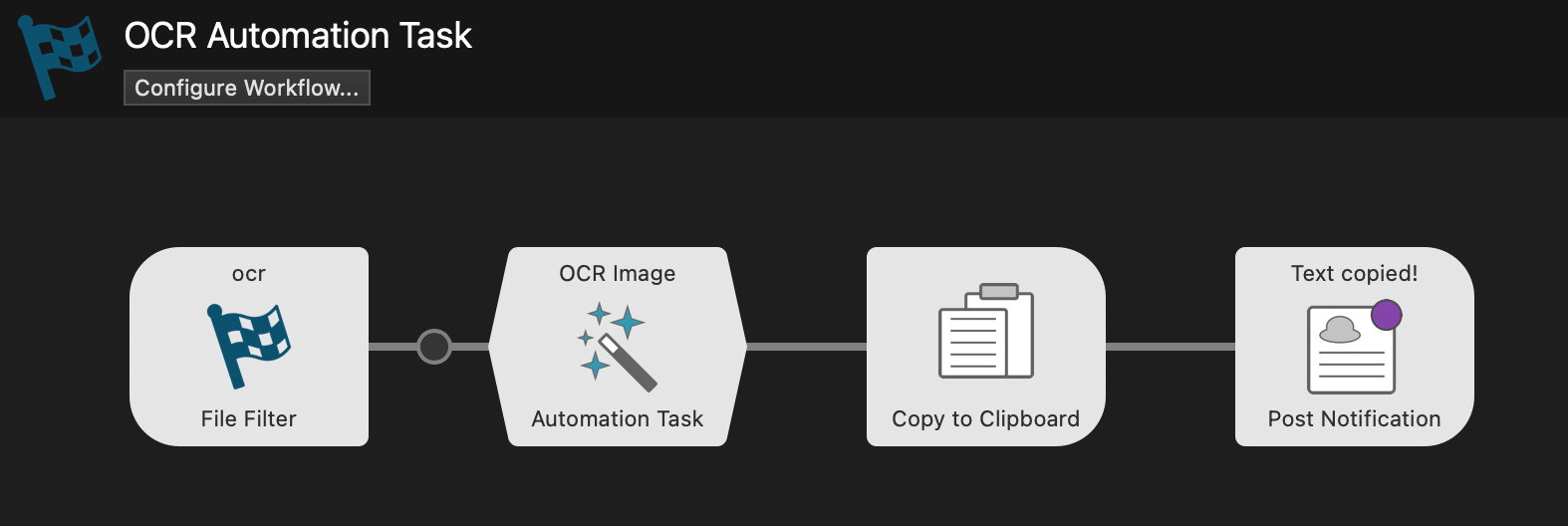 OCR Workflow with connections