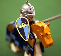 Lego knight in shining armour