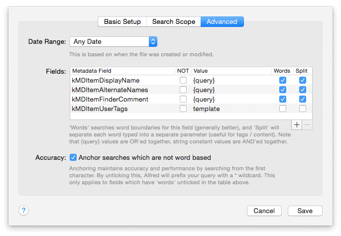 File Filter Workflow setup