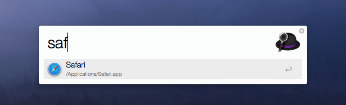Alfred window with Safari search