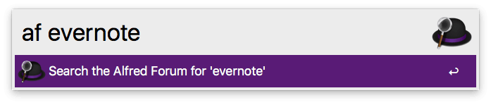 Search Alfred's Forum