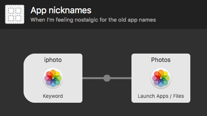 Workflow for app nicknames