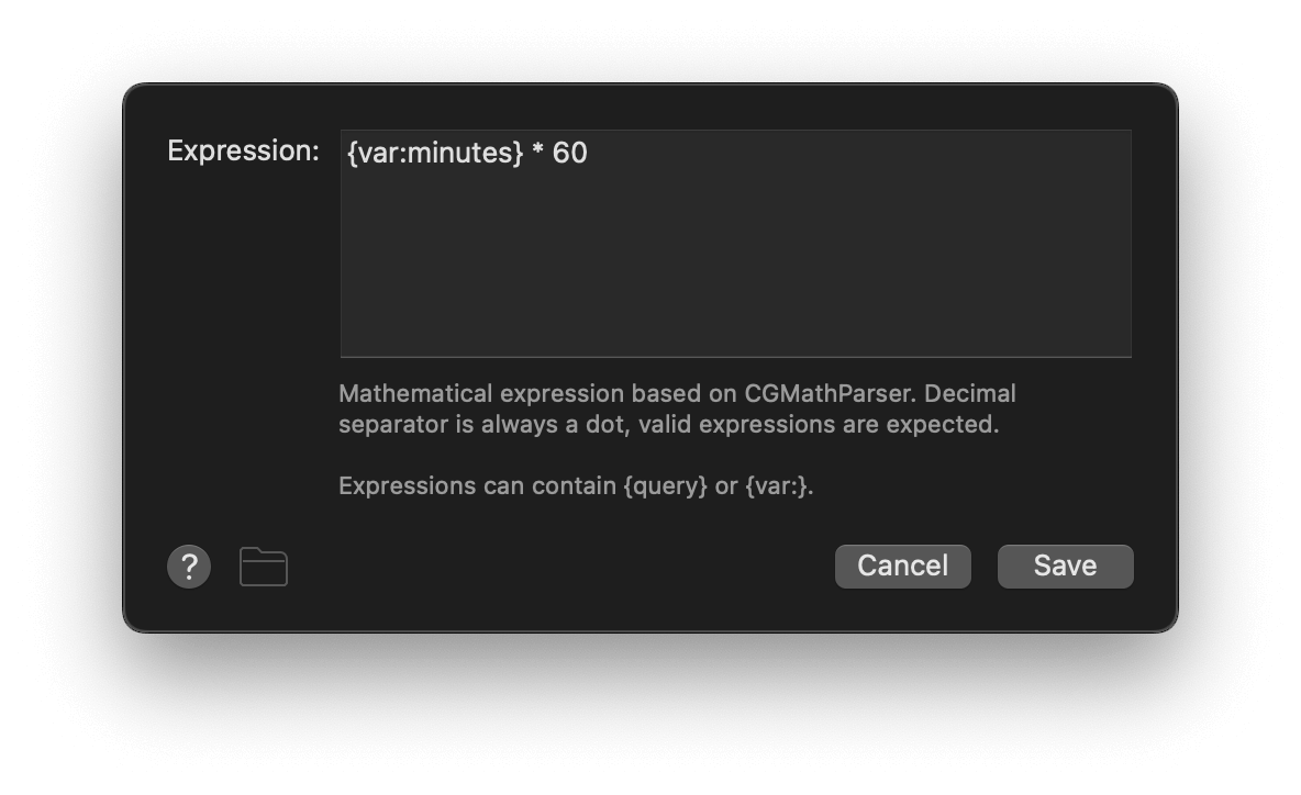 Expression Utility configuration