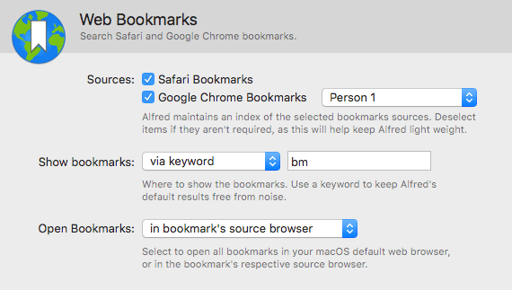 Bookmarks Preferences