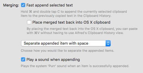 Clipboard Merging Preferences