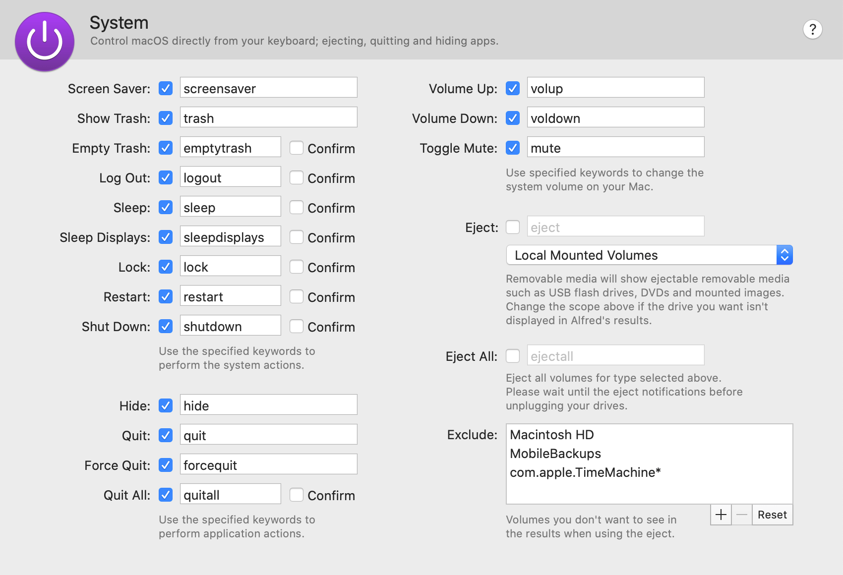 System Commands