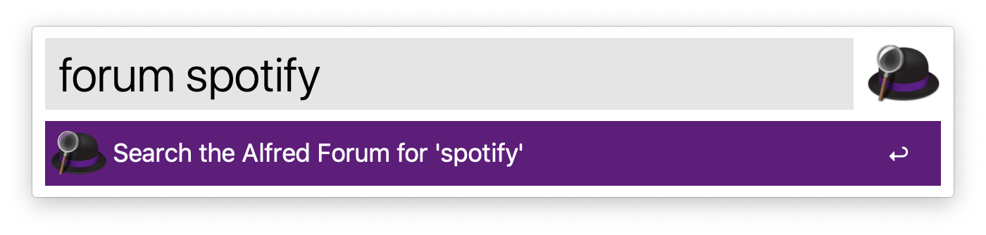 Alfred Forum custom search