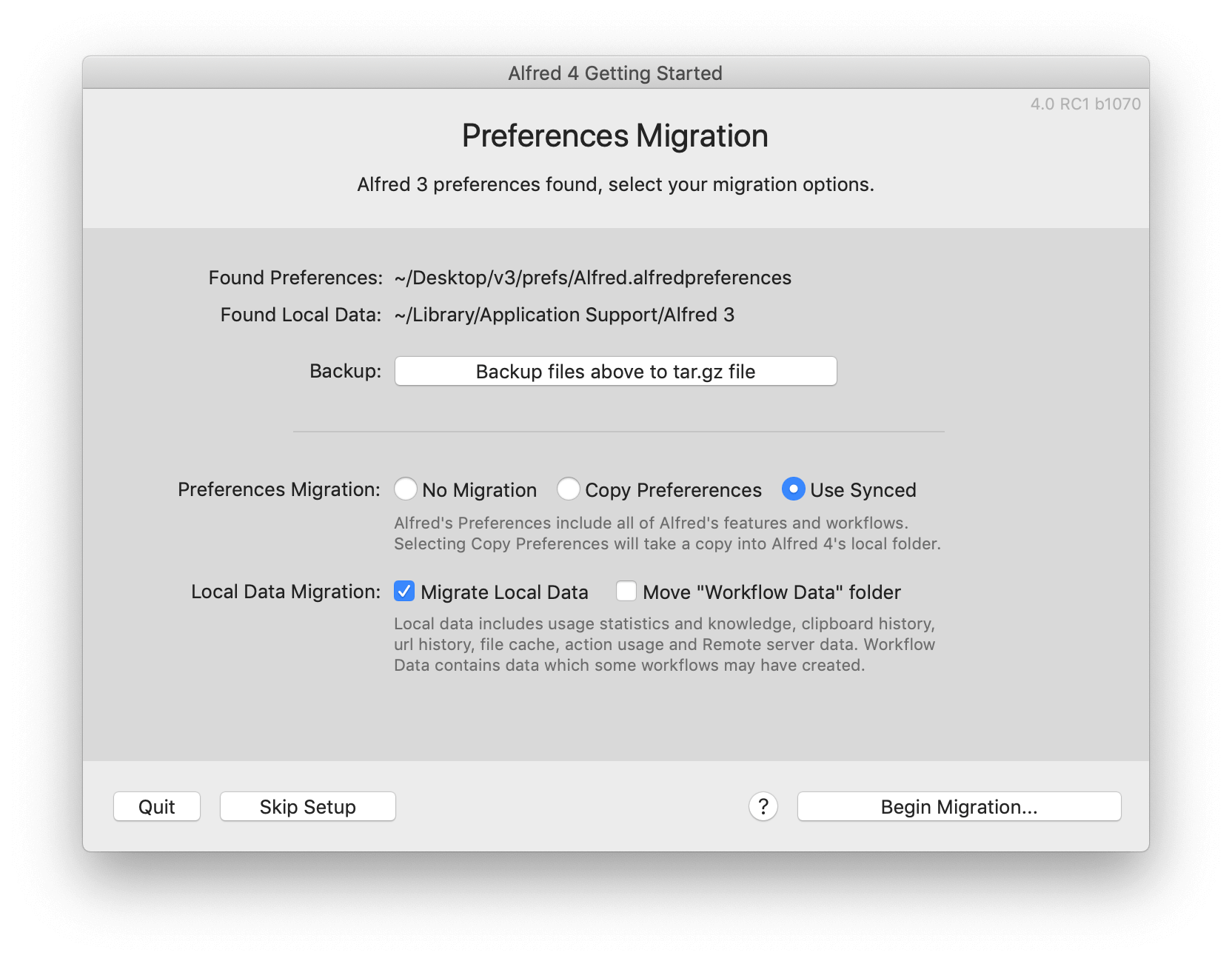 Migration Preferences