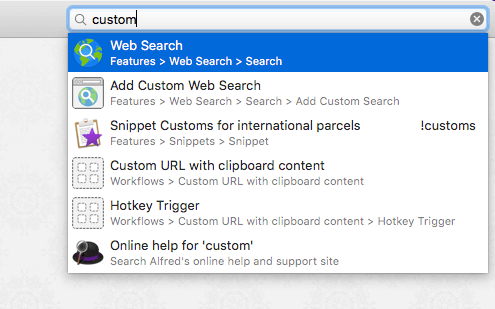 Ubiquitous search in preferences