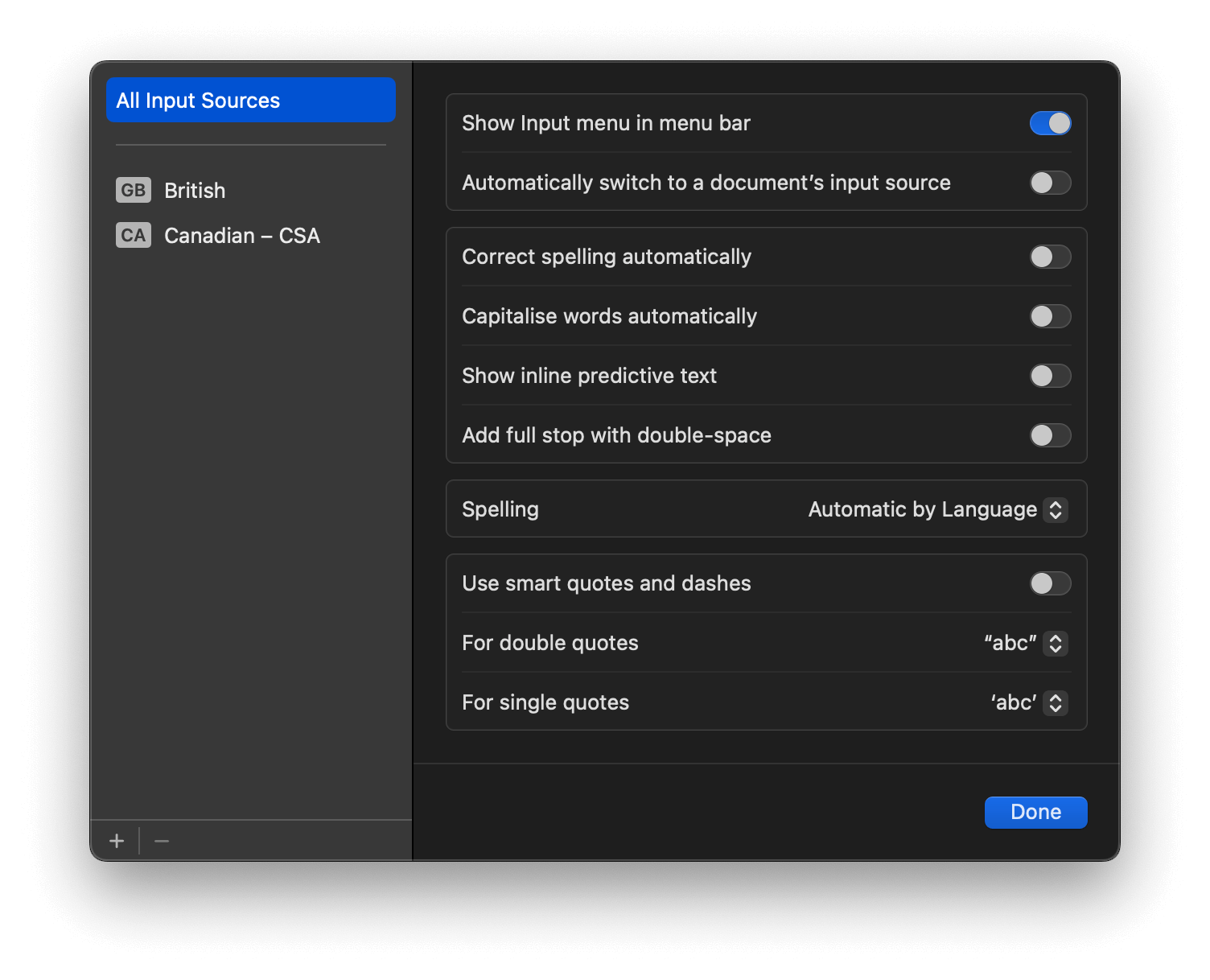 Keyboard Language