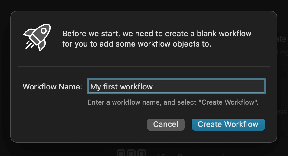 Create and name your workflow