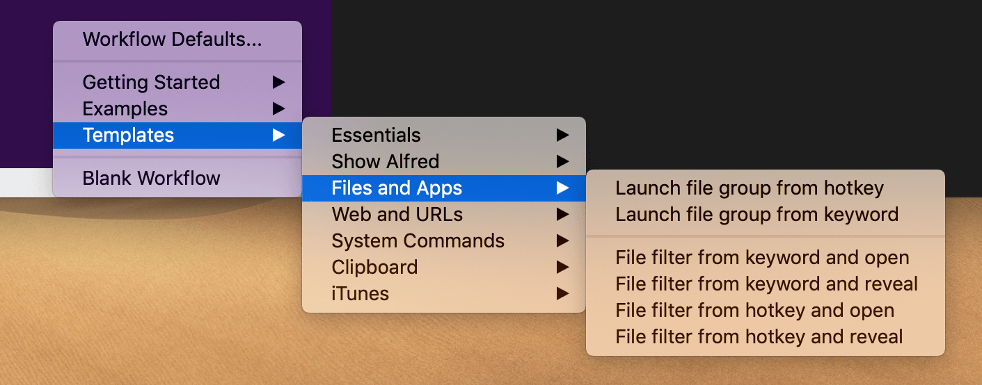 Choosing Templates