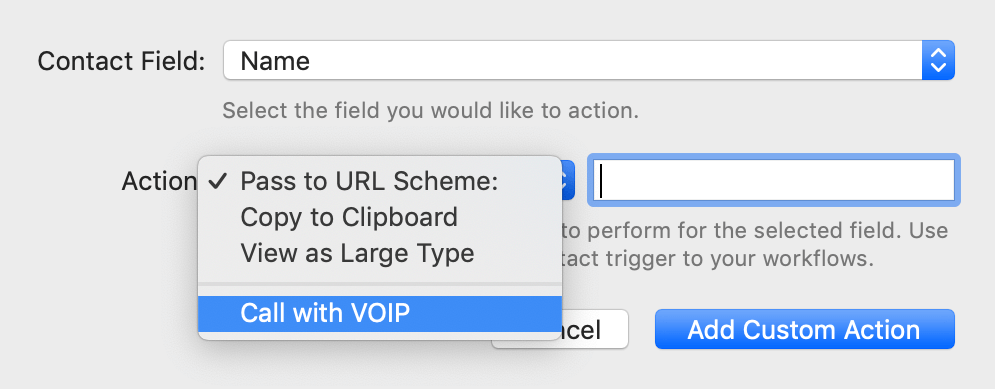 Contact VOIP Example