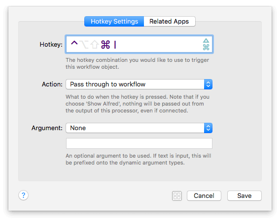 Hotkey setting