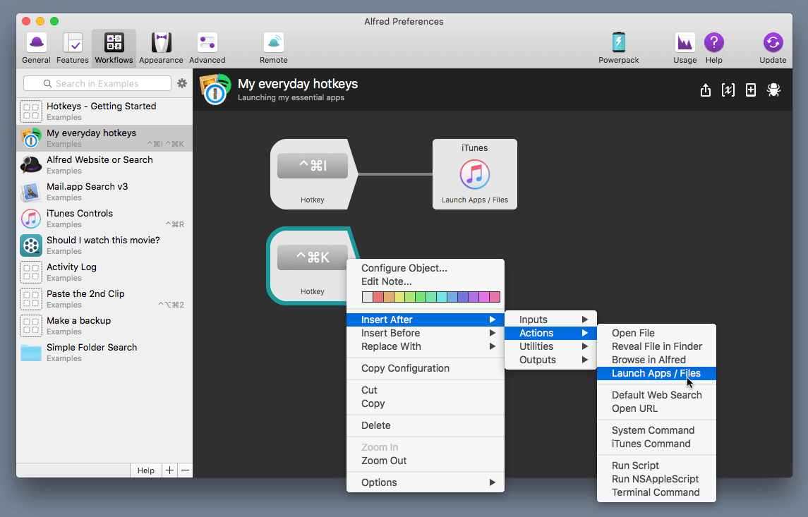 Insert after object in workflow