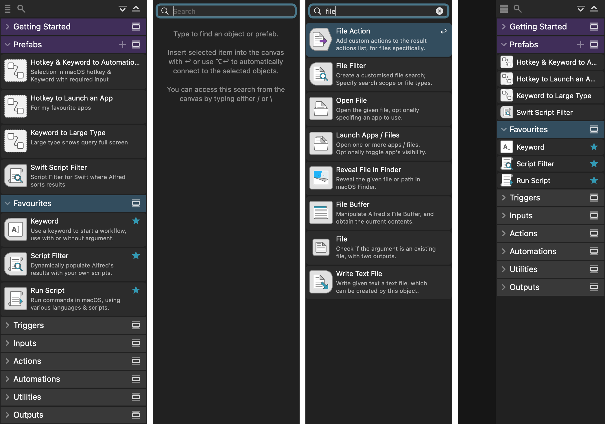 Alfred 5's Workflow Palettes