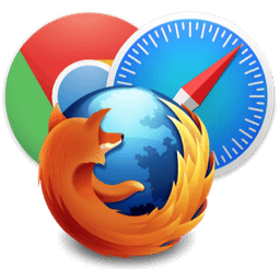 Launch in 3 Browsers Logo