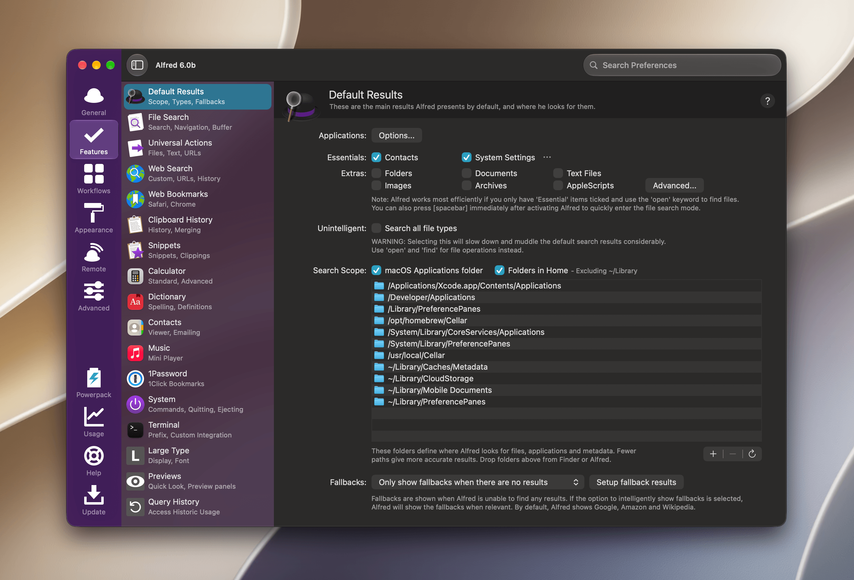 Updated preferences for macOS 27